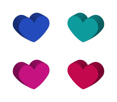 Kalp simgesi vektör çizimi