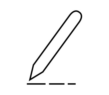 Beyaz arkaplanda kalem simgesi