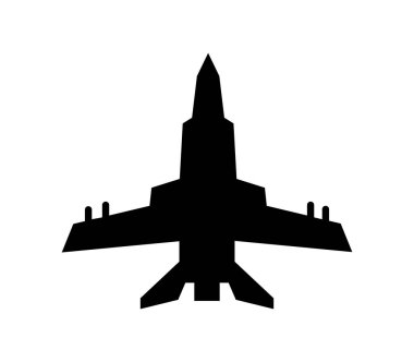 Jet simgesi beyaz arkaplanda vektör ile gösterilmiştir