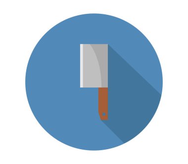 Beyaz arkaplanda mutfak baltası simgesi