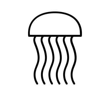 beyaz arkaplanda resimli denizanası simgesi