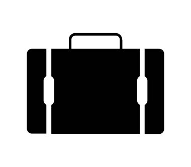 tatil valizi simgesi beyaz arkaplanda vektör ile gösterilmiştir