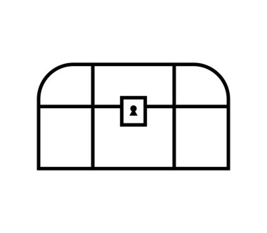 Beyaz arkaplanda hazine çizimi