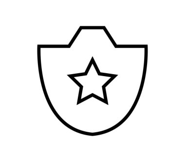 beyaz zemin üzerinde kalkan simgesi