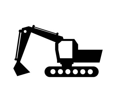 Kazı simgesi beyaz arkaplanda vektör ile gösterilmiştir