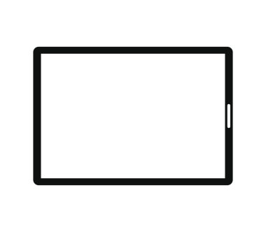 beyaz arkaplandaki tablet simgesi