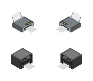 Beyaz arkaplanda yazıcı simgesi