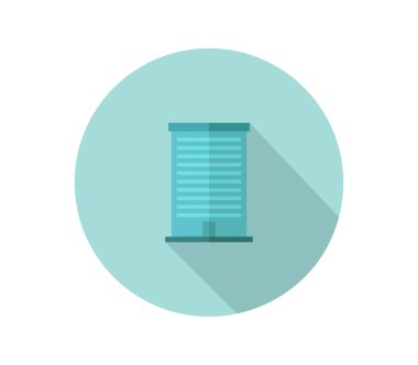 Beyaz arkaplanda ofis simgesi