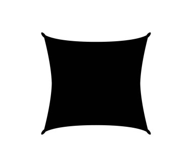 Beyaz arkaplanda yastık simgesi