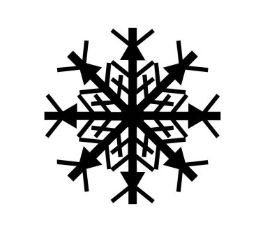 Kar Tanesi simgesi beyaz arkaplanda vektör ile gösterilmiştir
