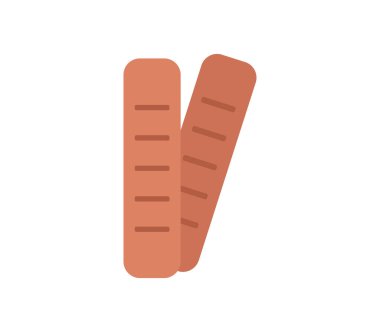 Beyaz arkaplandaki wurstels simgesi