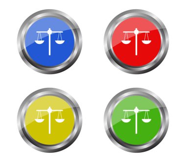 beyaz arkaplanda ölçek simgesi