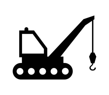 Vinç simgesi beyaz arkaplanda vektör ile gösterilmiştir