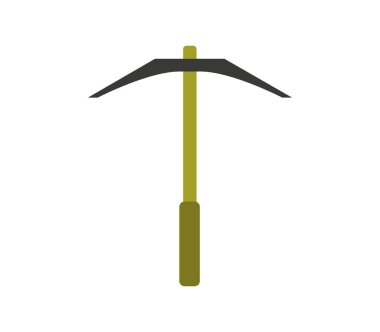 Beyaz arkaplanda kazma simgesi