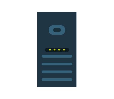 Beyaz arkaplanda sunucu veritabanı simgesi