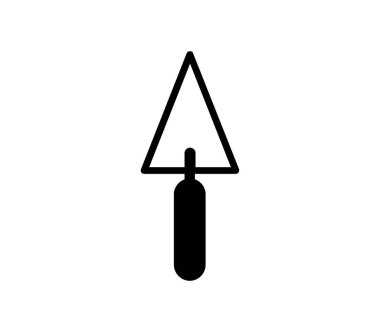 Beyaz arkaplanda vektör ile gösterilen mala simgesi