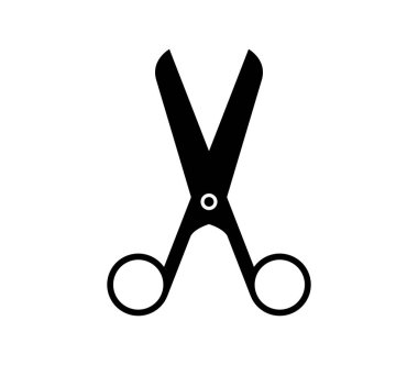 Makas simgesi vektör illüstrasyonu