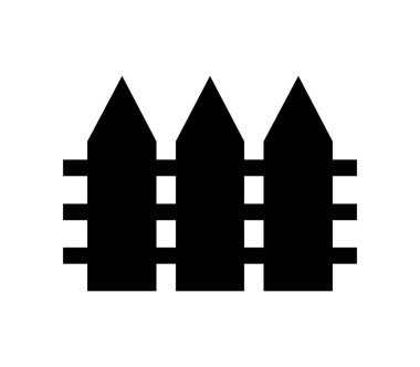 Beyaz arkaplanda vektör ile gösterilmiş çit simgesi