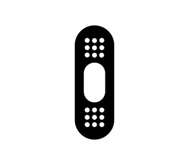 beyaz arkaplanda alçı simgesi, vektör illüstrasyonu