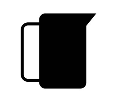 Beyaz arkaplanda su kavanozu simgesi