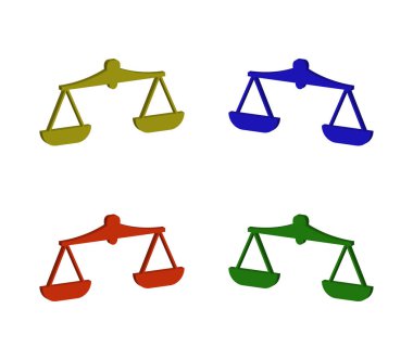 beyaz arkaplanda ölçek simgesi