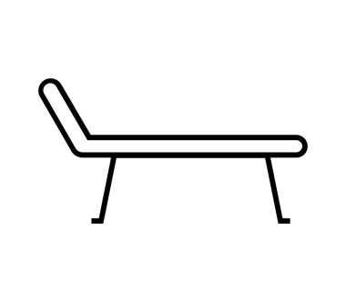 Plaj yatağı beyaz arkaplanda vektör ile gösterilmiştir