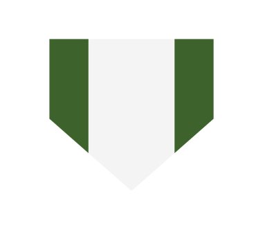 Nijerya bayrak beyaz arka plan üzerinde