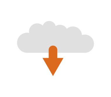 Beyaz arkaplanda bulut simgesi