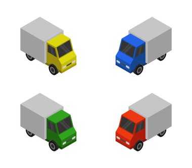 Beyaz arkaplanda kamyon çizimi