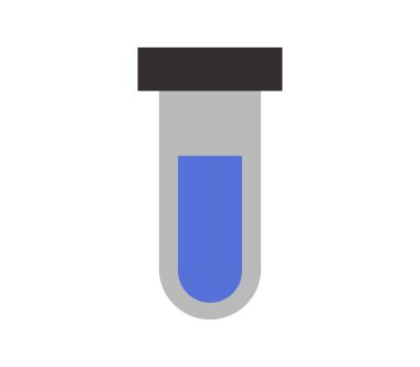 Beyaz arkaplanda test tübü simgesi