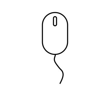 Beyaz arkaplanda fare simgesi