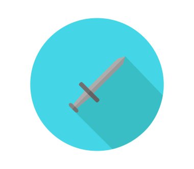 Beyaz arkaplanda kılıç simgesi