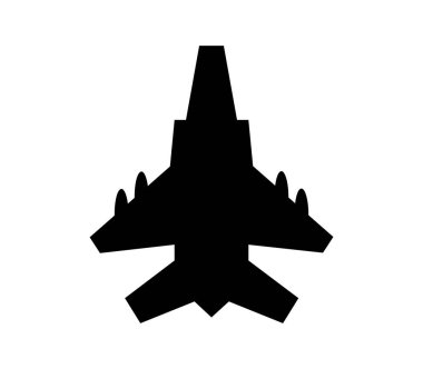 Jet simgesi beyaz arkaplanda vektör ile gösterilmiştir