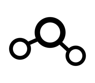 Beyaz arkaplanda molekül simgesi