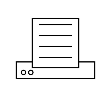 beyaz arkaplanda faks simgesi