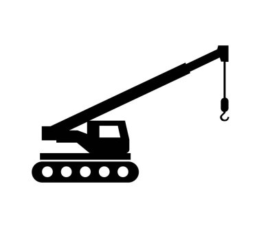 Vinç simgesi beyaz arkaplanda vektör ile gösterilmiştir