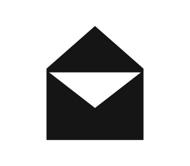 Beyaz arkaplanda ileti simgesi