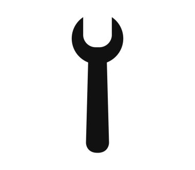 wrench icon on a white background