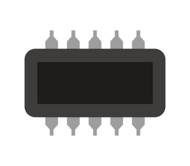 Beyaz arkaplandaki mikroçip simgesi