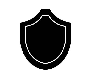 beyaz zemin üzerinde kalkan simgesi