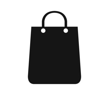 Beyaz bir arka plan alışveriş çantası simgesini