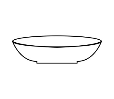 Beyaz arkaplanda mutfak düz simgesi