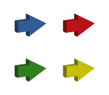 Beyaz arkaplanda ok simgesi