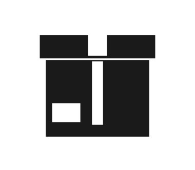 karton kutu simge vektör çizim