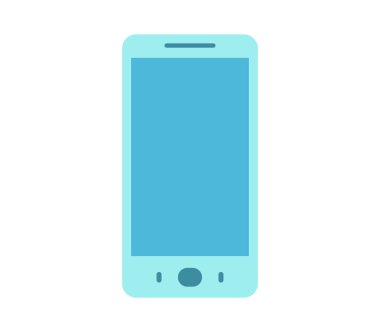 Beyaz arka plan üzerinde akıllı telefon simgesi