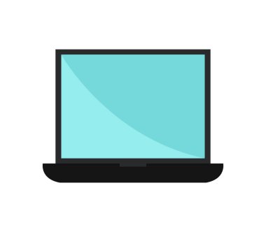 Beyaz arka plan üzerinde dizüstü bilgisayar simgesi