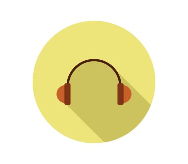 Beyaz arkaplanda kulaklık simgesi