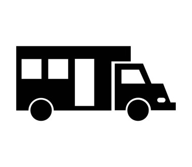 beyaz arkaplan üzerinde vektör resimli kamp simgesi