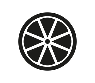 beyaz arkaplanda turuncu meyve simgesi