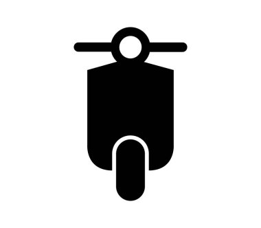 Scooter simgesi beyaz arkaplanda vektör ile gösterilmiştir